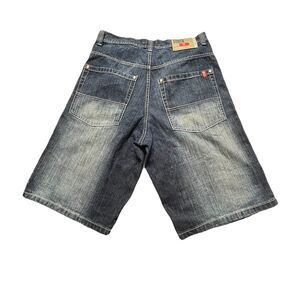 South Pole Red Tab Vintage Y2K Blue Wash Jorts Size 34